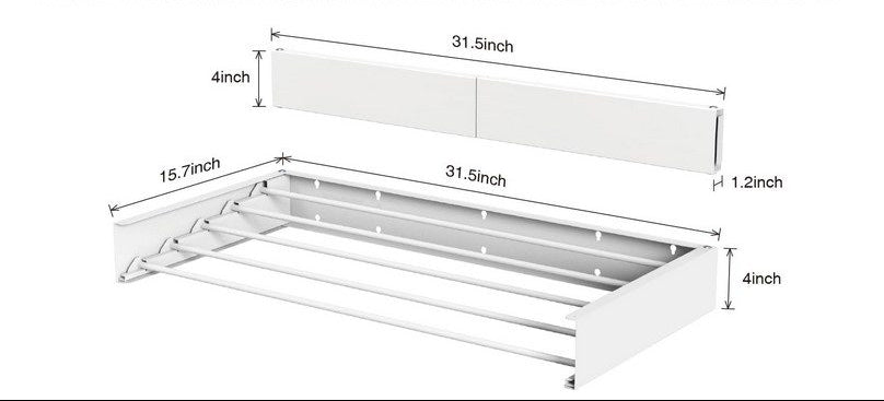 Wall Mounted Collapsible Drying Rack - Premier Storage Systems (Iron - A - Way and Emerg - A - Center)