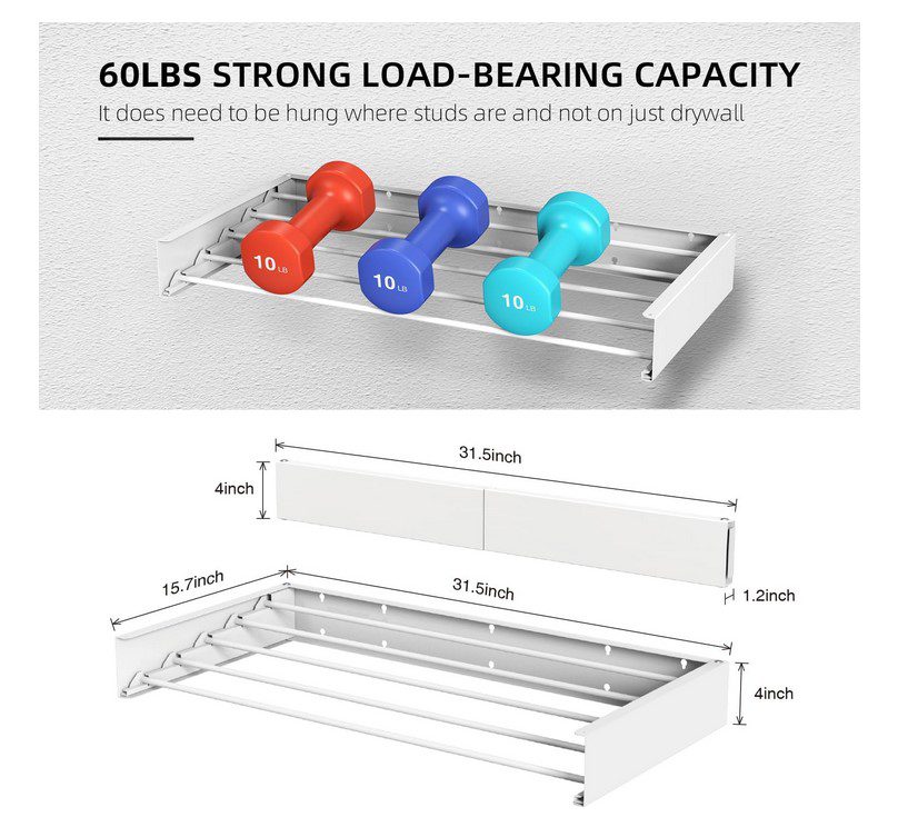 Wall Mounted Collapsible Drying Rack