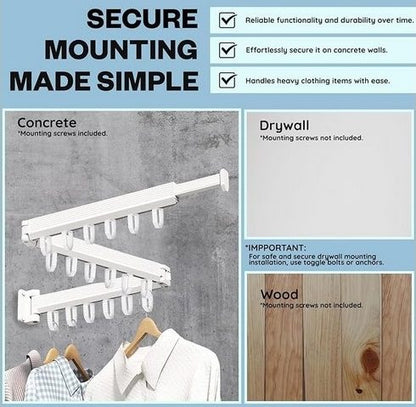 Wall Mounted Z Fold Drying Rack - Premier Storage Systems (Iron - A - Way and Emerg - A - Center)