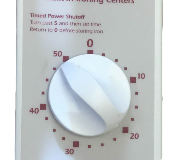 White Timer Knob - Premier Storage Systems (Iron - A - Way and Emerg - A - Center)
